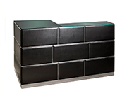 Glass Top Bar in Black Sh Dianne