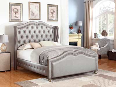 Metallic Leatherette bed CO 824