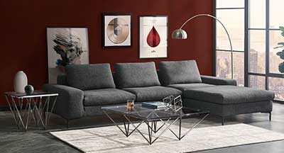 Gray Sectional Sofa DS Flax