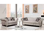 Silver gray fabric sofa set AE 600