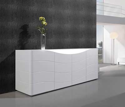 White lacquer buffet NJ Zelia