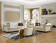 White Leatherette Sofa Set MF 802