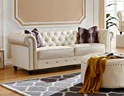 White Leatherette Sofa Set MF 802