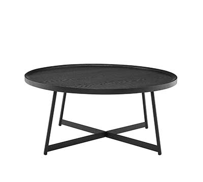 Niklaus Black Ash Round Coffee Table by Eurostyle