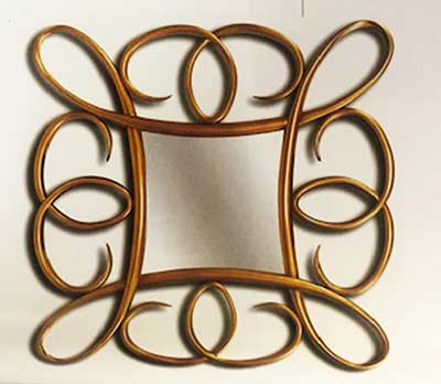 Big gold modern Mirror art design