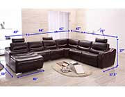 Sectional Sofa with 1 Recliner EF 144