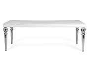 Transitional White Crocodile Dining Table VG Bayar