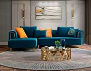 Blue Velvet sectional sofa AE 831