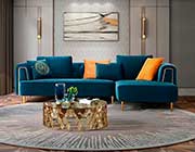 Blue Velvet sectional sofa AE 831