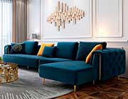 Blue Velvet sectional sofa AE 831