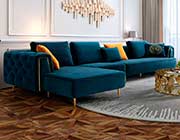 Blue Velvet sectional sofa AE 831