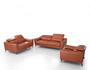 Cognac leather Sofa set VG Denise