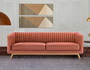 Blush Velvet Sofa AL 987