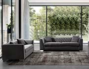 Dark Gray Velvet Sofa AL Charlton