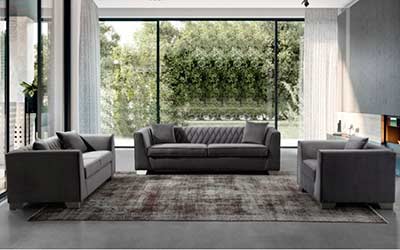 Dark Gray Velvet Sofa AL Charlton