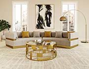 Glamorous Beige Sectional Sofa VG 917