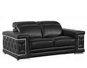 Black Leather Sofa set GU 92