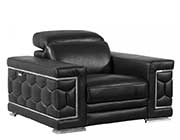 Black Leather Sofa set GU 92