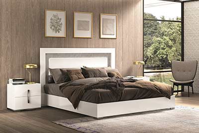 White Gloss Lacquer Marilena Bed