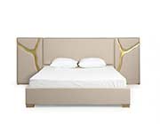 White Leather Modern Bed VG Alymer