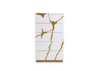 White Leather Modern Bed VG Alymer