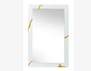 White Leather Modern Bed VG Alymer