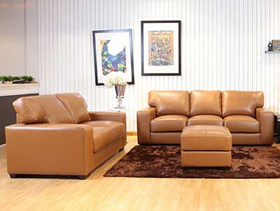 Tan Leather sofa set PR Monica