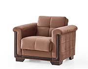 Sectional Sofa Bed Goldy in Brown