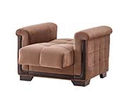 Sectional Sofa Bed Goldy in Brown