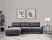 White Upholstered Curved Arms Sectional Sofa CO 550