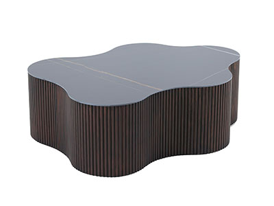 Freeform Black Ceramic Coffee table VG Franco