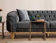 Fabric Sofa Set in Taupe Delphi