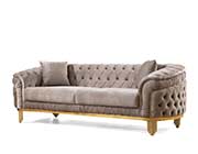Fabric Sofa Set in Taupe Delphi