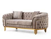 Fabric Sofa Set in Taupe Delphi