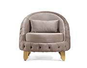 Fabric Sofa Set in Taupe Delphi