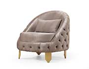 Fabric Sofa Set in Taupe Delphi