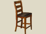 24h Barstool in a Dark Oak Finish. Solid wood.