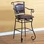 24H Bar Stool Dark Distressed Gold Metal 