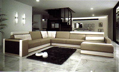 Italian Leather Sectional Sofa Vcal 03