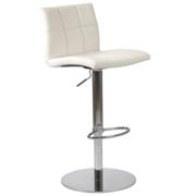 Cyd Adjustable Bar-Counter Stool-White-Chrome