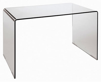 Modern bent glass office desk CR09