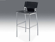 Black leatherette bar stool CR121
