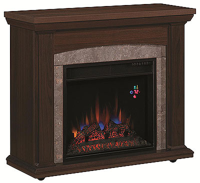 Espresso Rolling fireplace Chesterfield