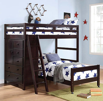 Loft bed with storage HE012