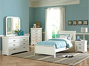 White Twin Bedroom set HE539