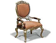BT 298 Classical Italian Arm Chair in Antiqued Gold