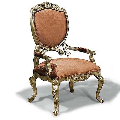 BT 298 Classical Italian Arm Chair in Antiqued Gold
