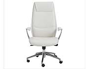 Crosby High Back White Office Chair