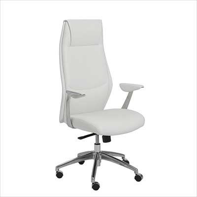 Crosby High Back White Office Chair