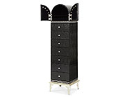 Hollywood Swank Upholstered Lingerie Swivel Chest by AICO